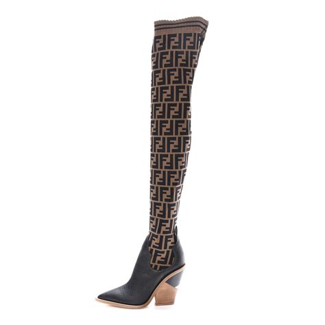 fendi boots for women|Fendi thigh high sock boots.